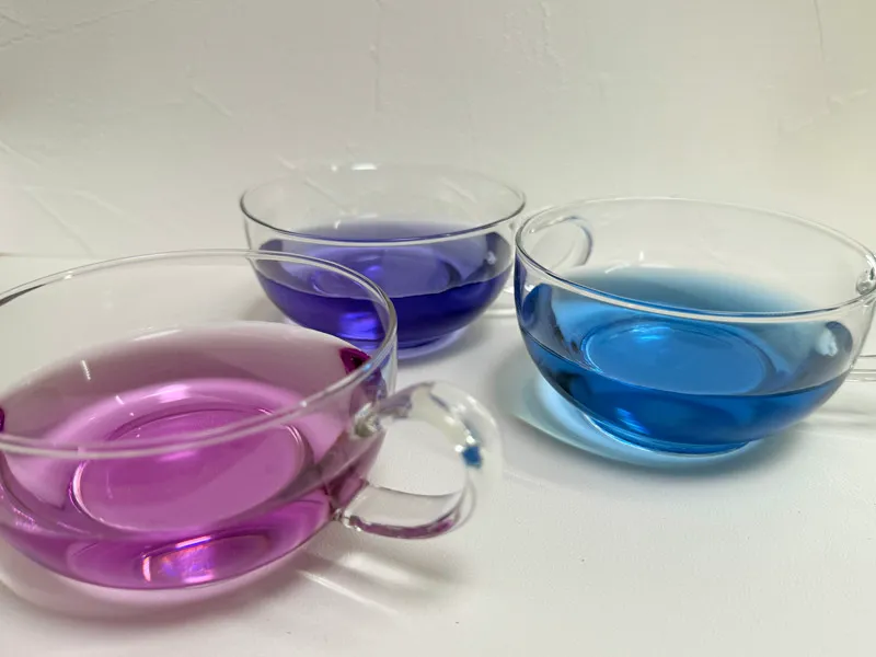 マロウブルーの色変化